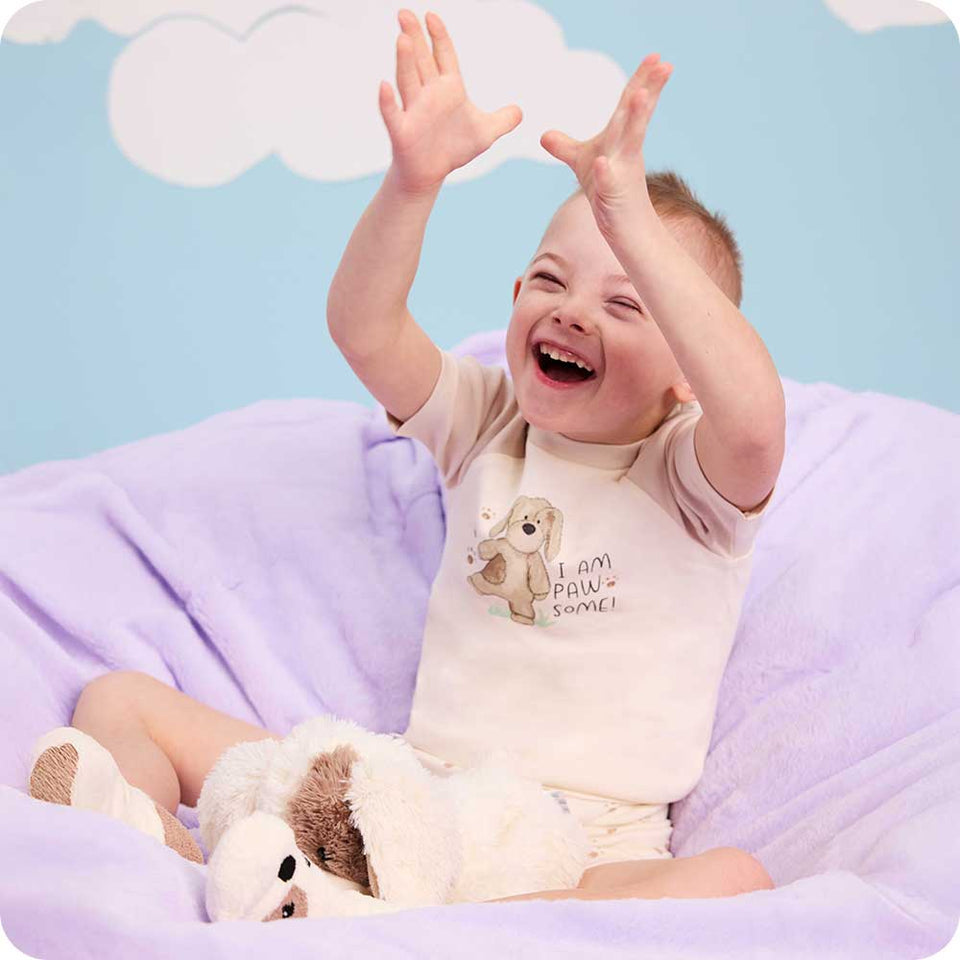 Puppy Shorties Pajamas - Quiet Comfort