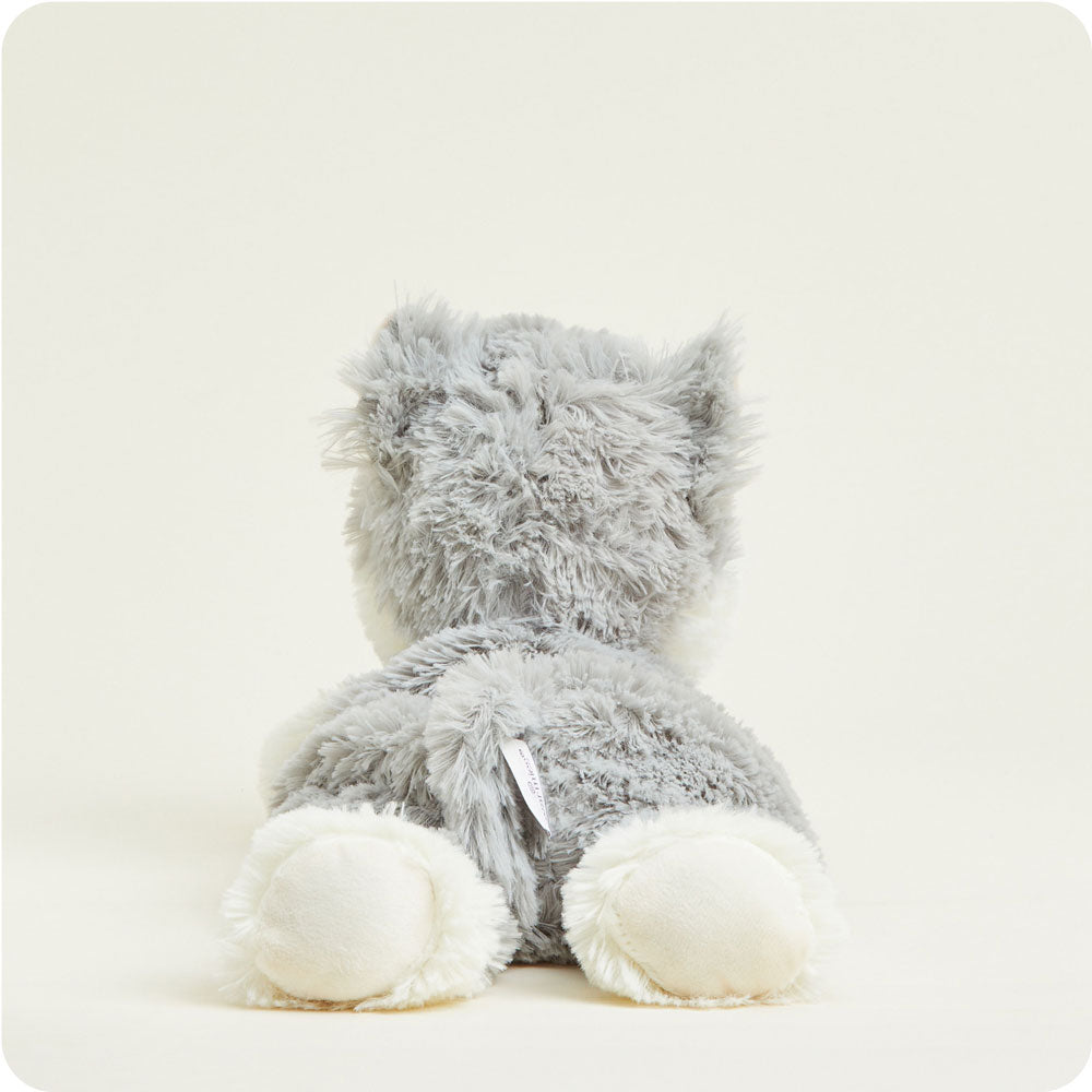 Laying Down Gray Cat Warmies - Home Glow