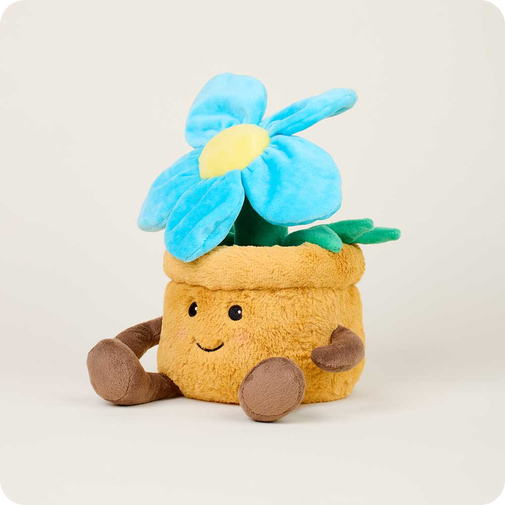 Blue Flower Pot Warmies - Classic Notes