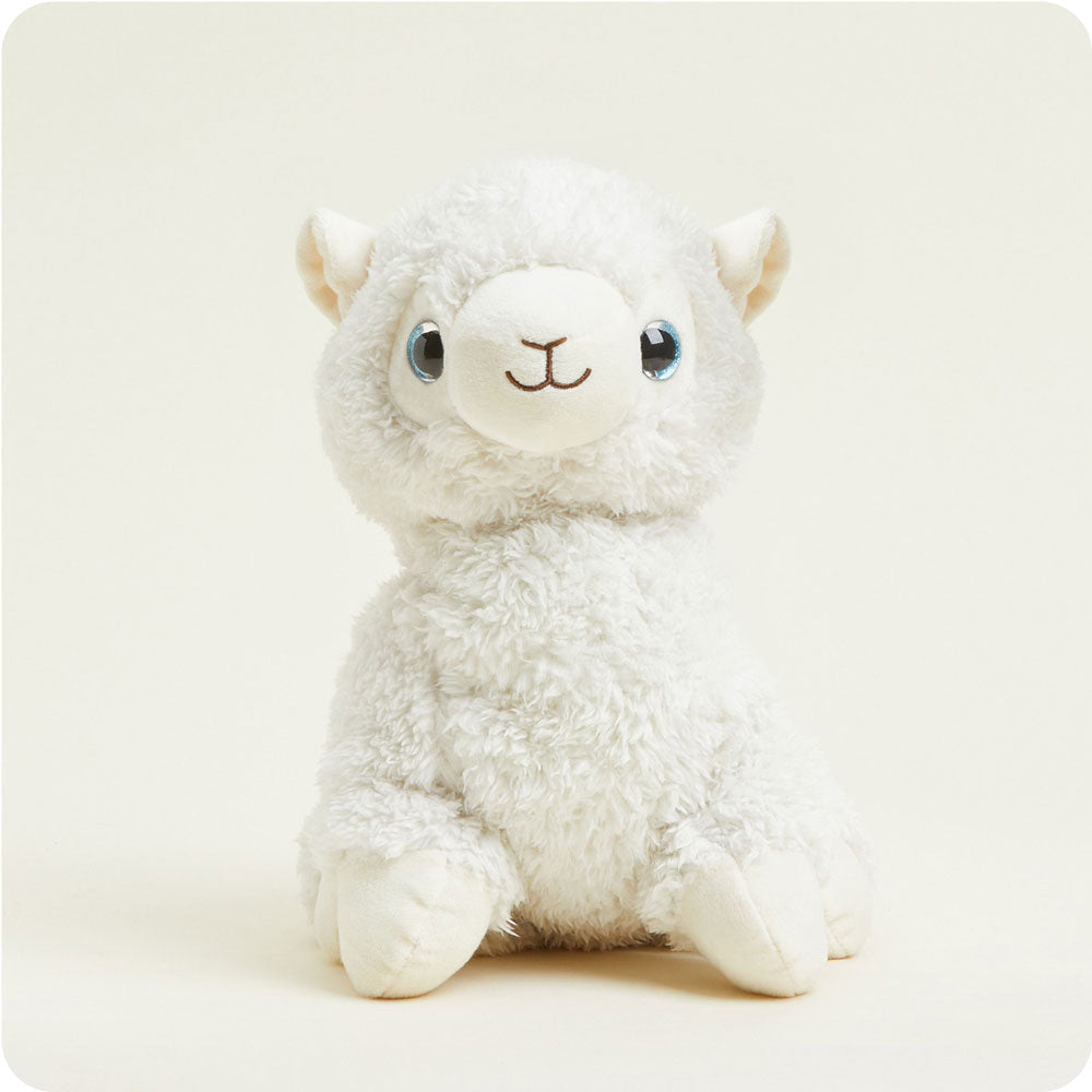 White Llama Warmies - Home Glow