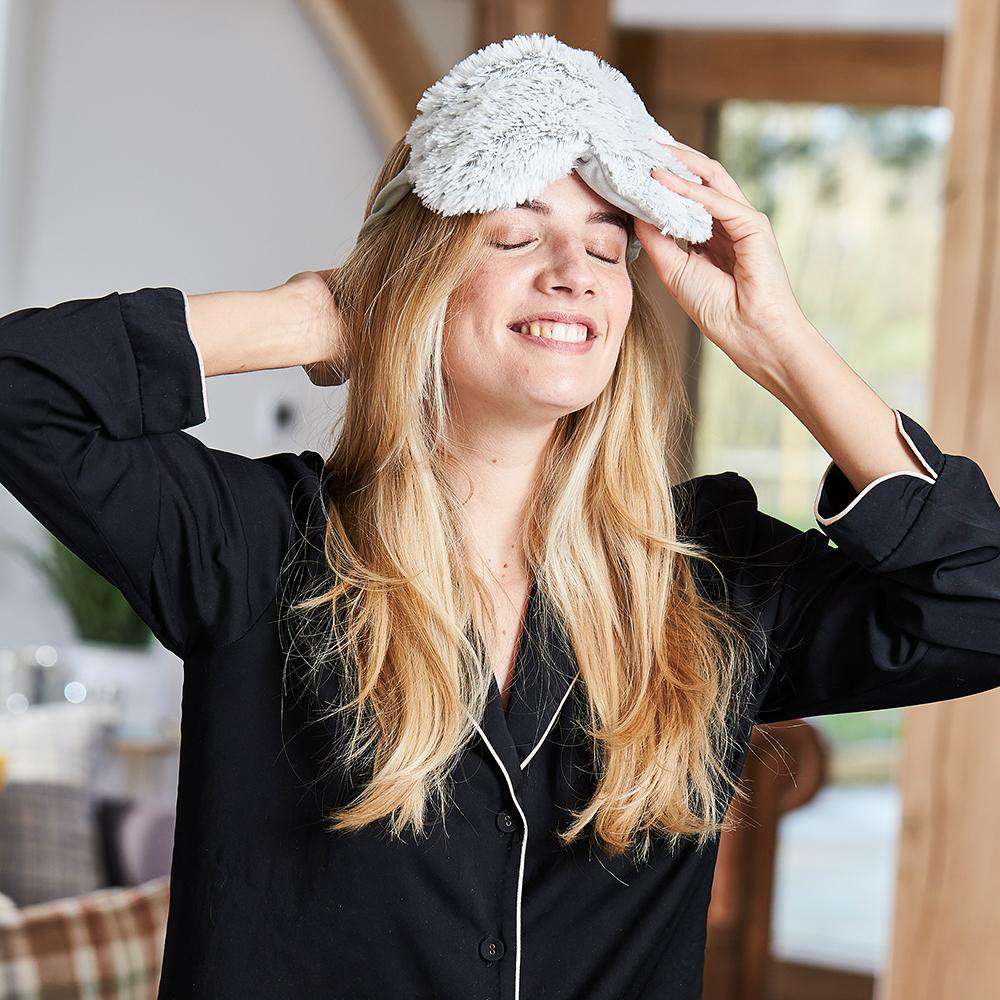 Marshmallow Gray Eye Mask Warmies - Easy Stow