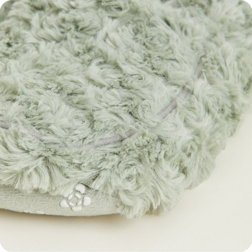 Curly Sage Green Slippers Warmies® - Classic Notes