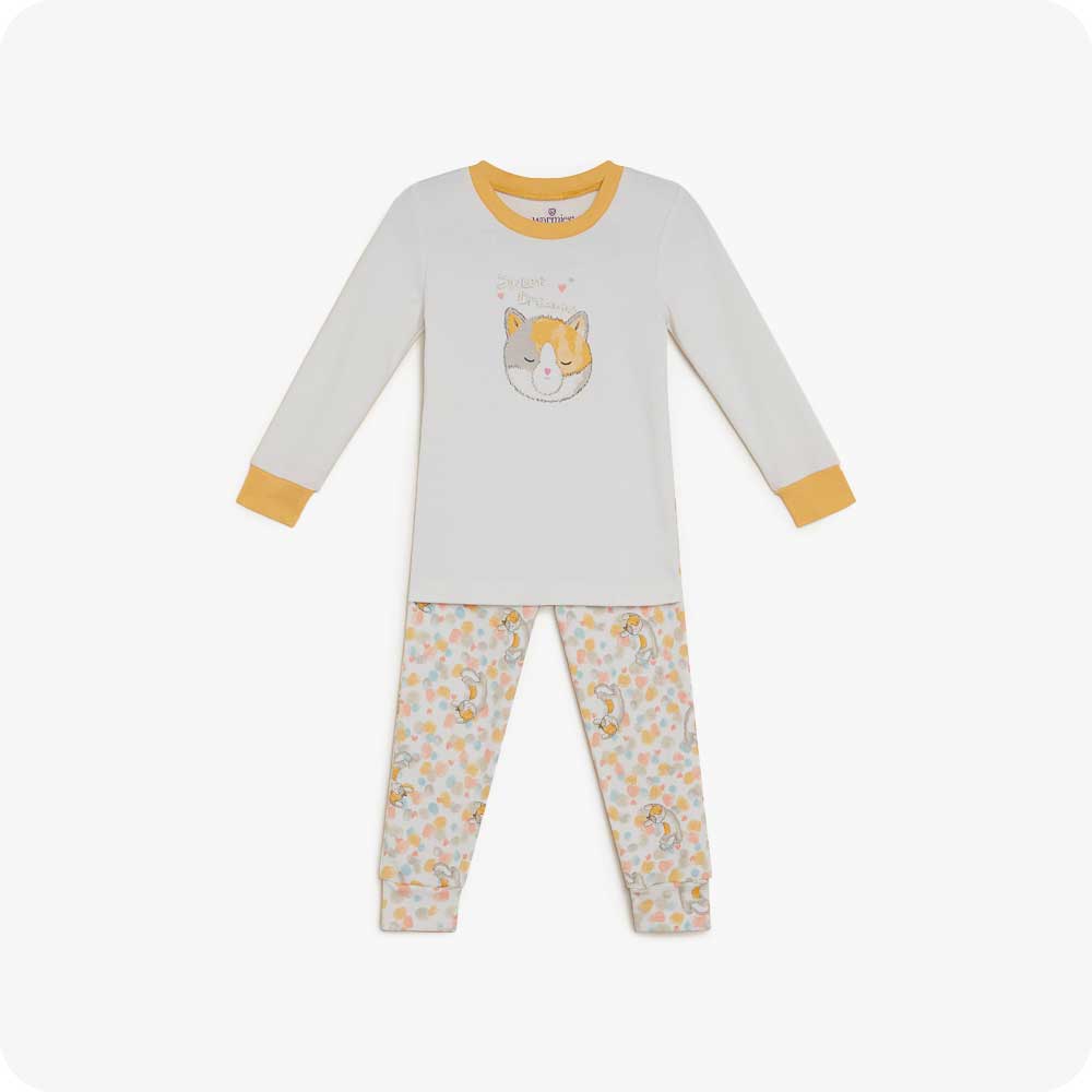 Calico Cat Long Pajamas - Travel Edit