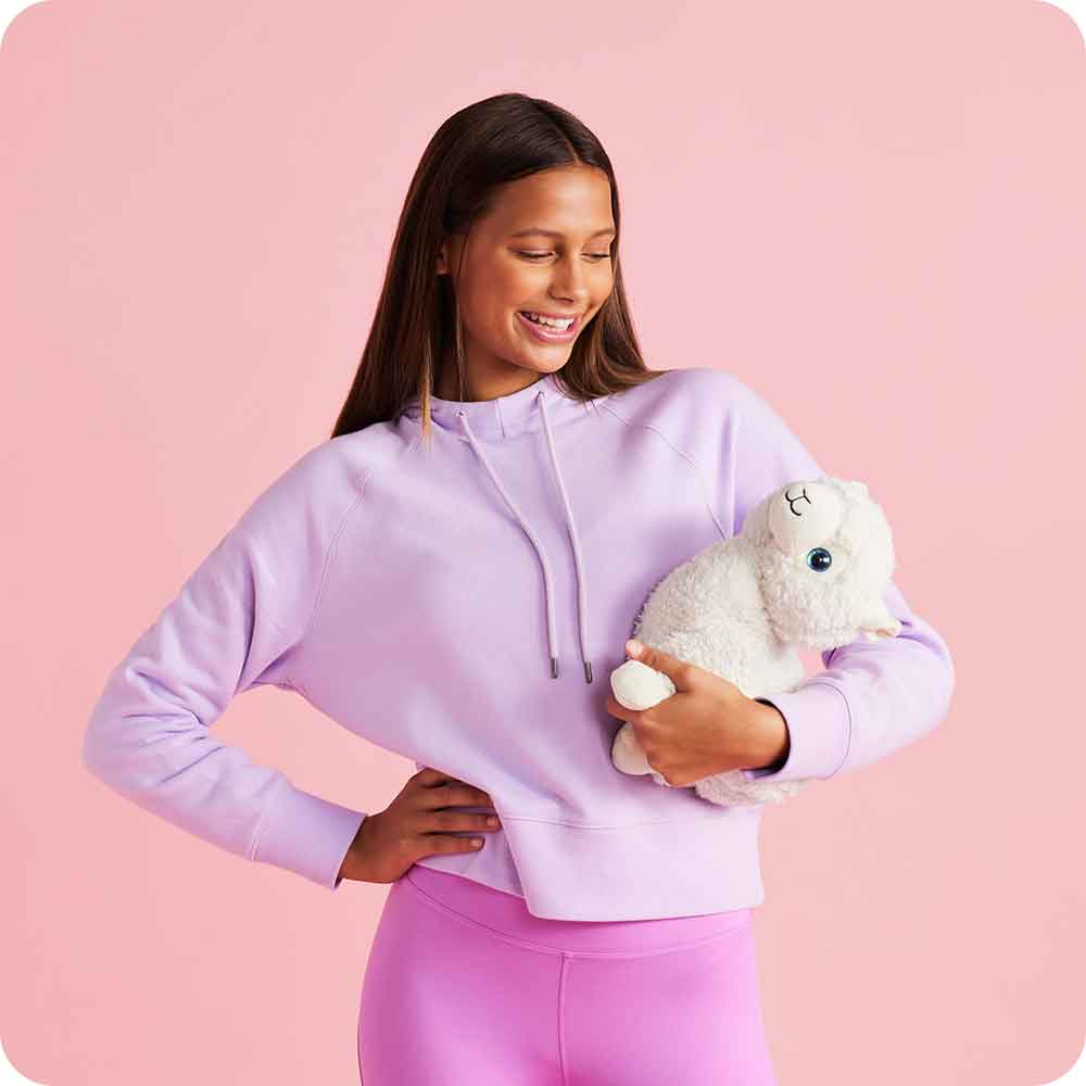 White Llama Warmies - Home Glow