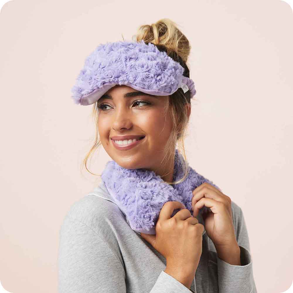 Curly Purple Eye Mask Warmies - Light Storage