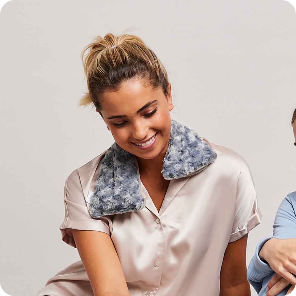 Curly Gray Neck Wrap Warmies - Clean Setup