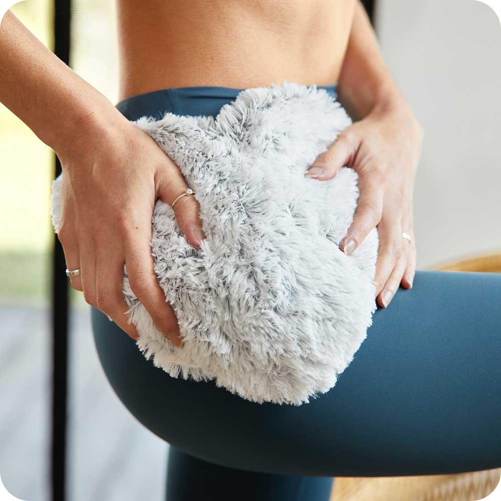 Marshmallow Gray Heart Heat Pad Warmies - Daily Balance