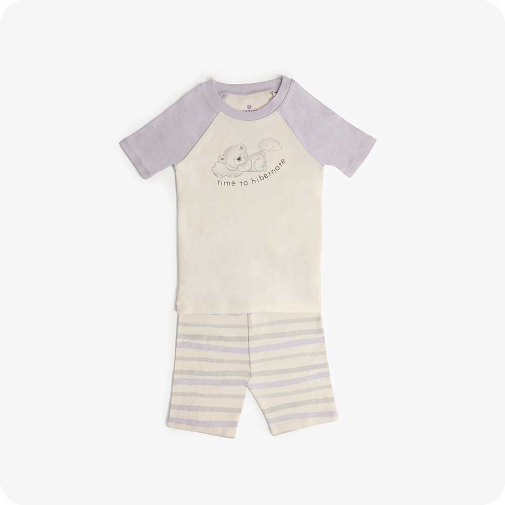 Marshmallow Bear Shorties Pajamas - Bedtime Ready