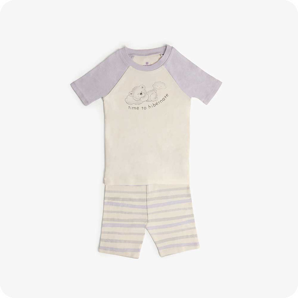Marshmallow Bear Shorties Pajamas - Bedtime Ready