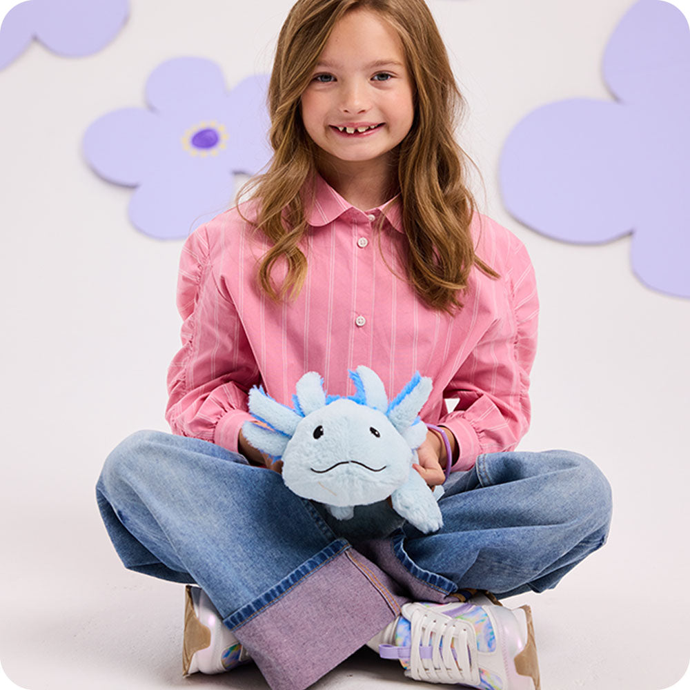 Blue Axolotl Warmies - Cozy Glow