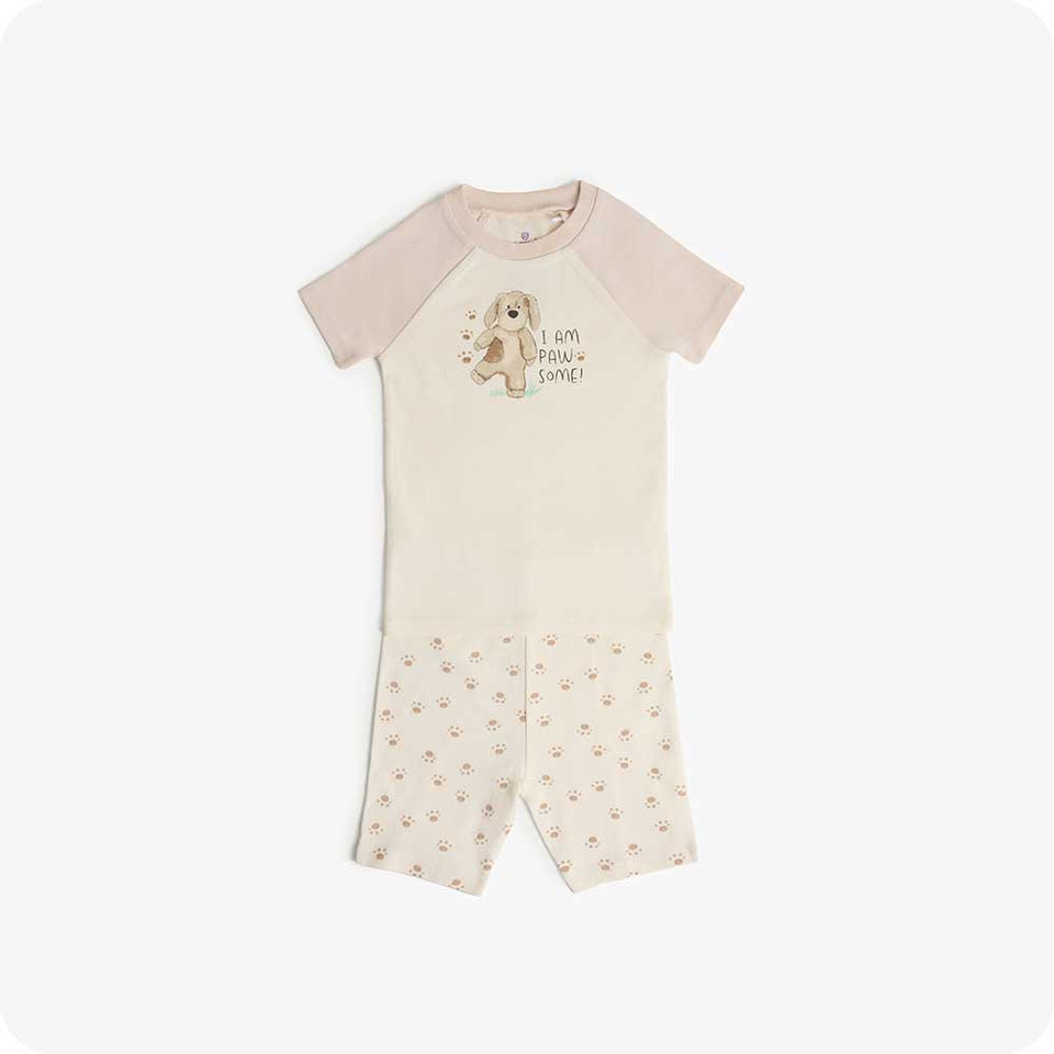 Puppy Shorties Pajamas - Quiet Comfort
