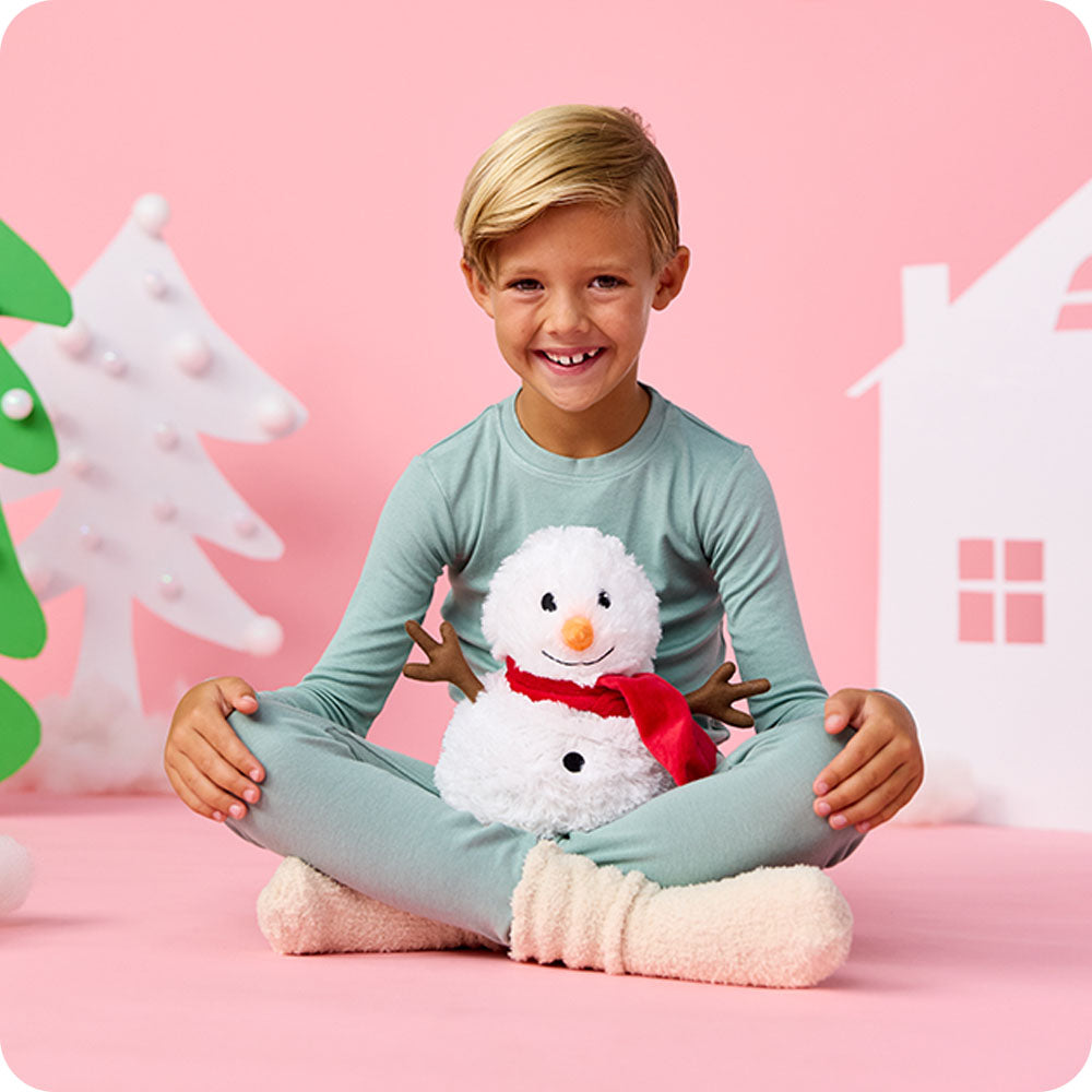 Red Scarf Snowman Warmies - Modern Blend