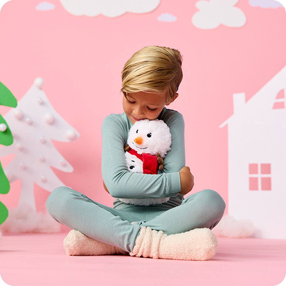 Red Scarf Snowman Warmies - Modern Blend
