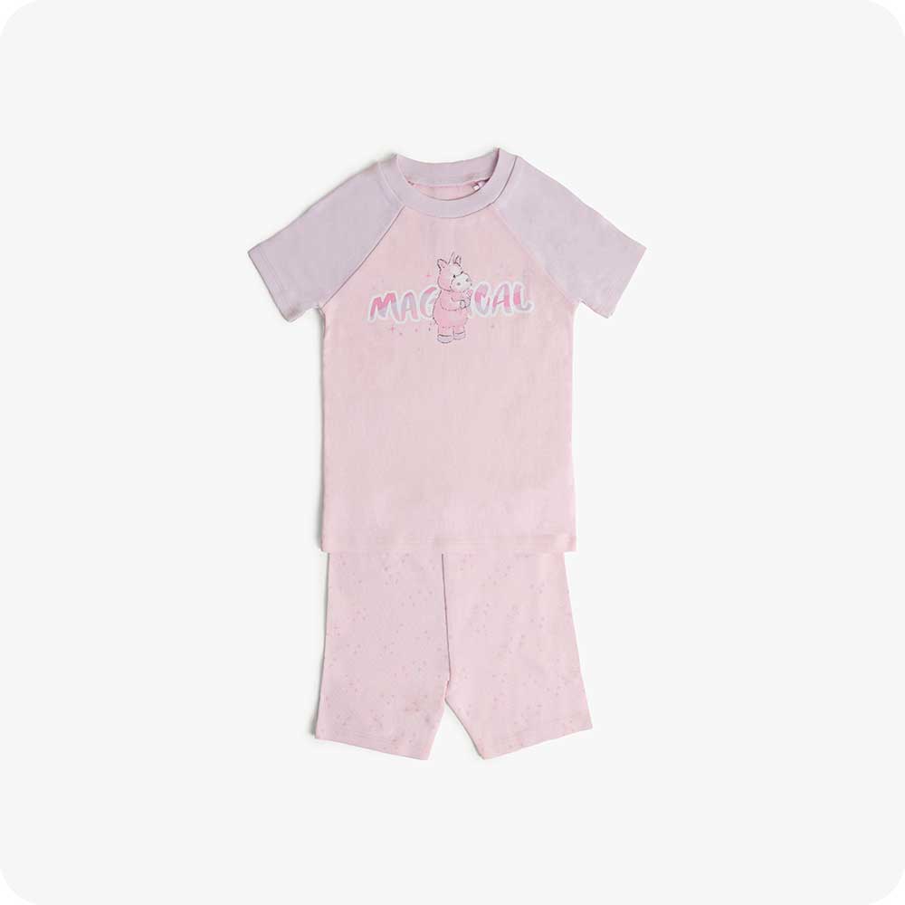 Unicorn Shorties Pajamas - Bedtime Ready